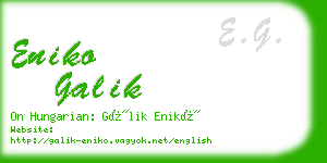 eniko galik business card